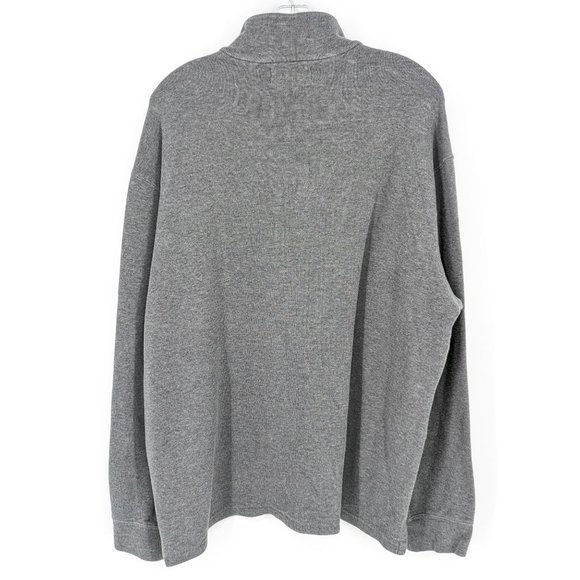 Polo Ralph Lauren Quarter Zip Pullover Sweater XL Grey Long Sleeve Mock Neck 90s - Picture 10 of 11